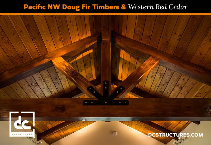 DC Structures Pacific NW Doug Fir Timbers & Western Red Cedar Blog Content Graphic