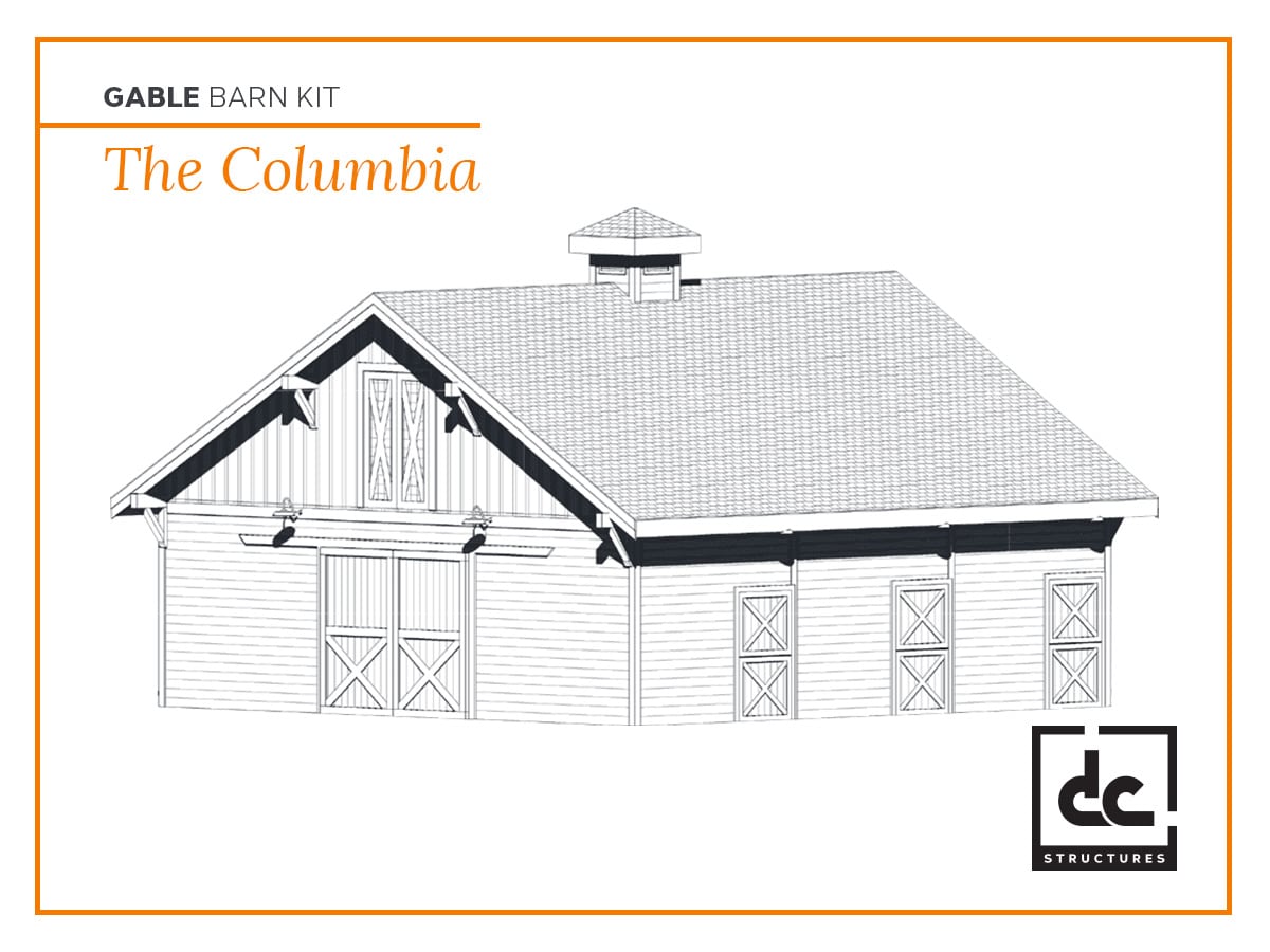 DC Structures Columbia Category Gable Barn Kit