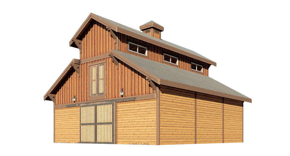 Powell Monitor Barn Kit 36' - DC Structures