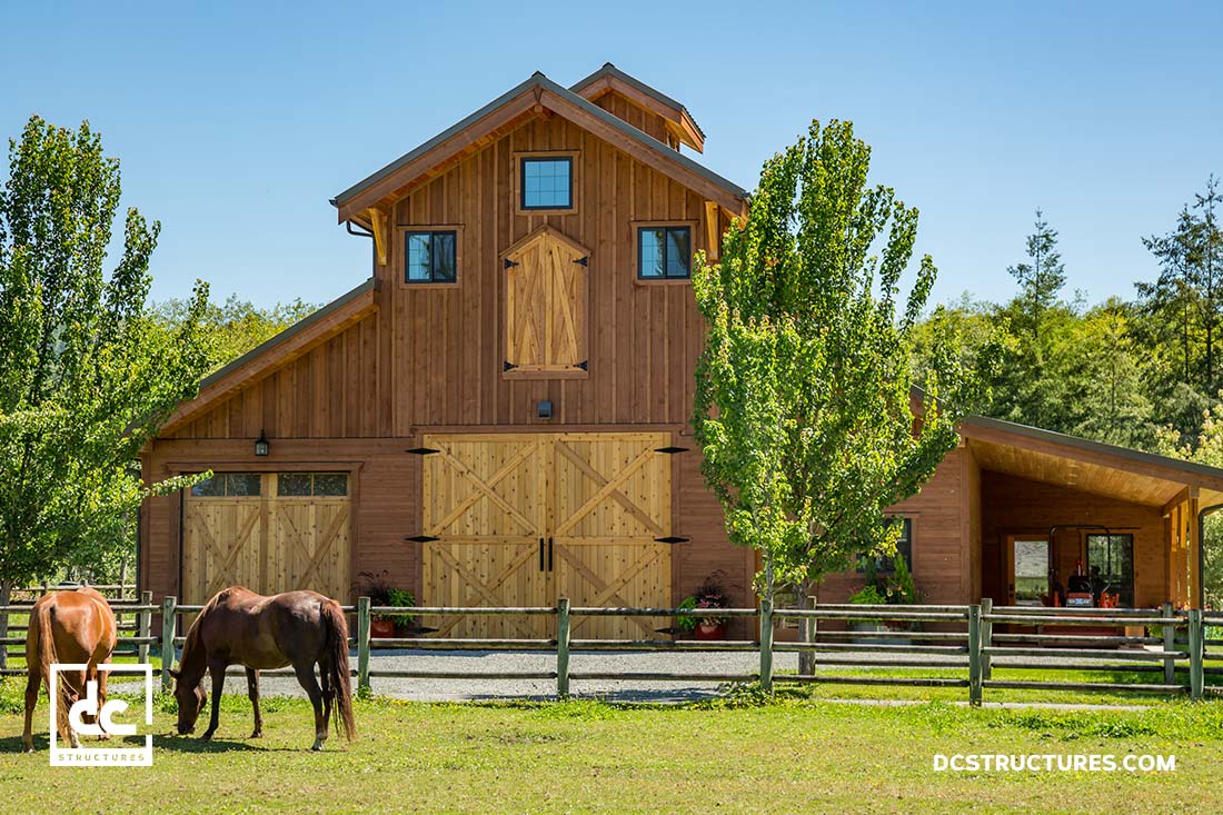 DC Structures Fall City Workshop Barn Kit Front View