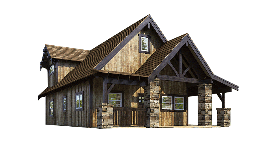 The Chinook Cabin Kit 3 Bedroom Cabin Plan Dc Structures