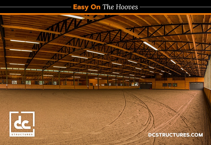 Hombre rico Generacion para Tips for Planning Horse Arena Footing | DC Structures Blog