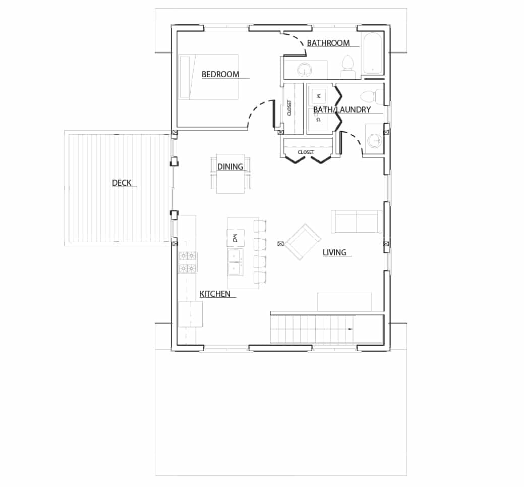 Oakridge Apartment Barn Kit 24' - Barn Home Kit - DC Structures