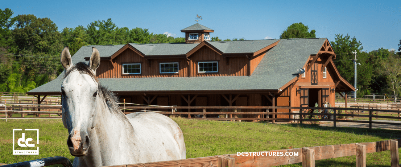 Luxury Horse Barn Kit In Tryon, North Carolina - DC Structures