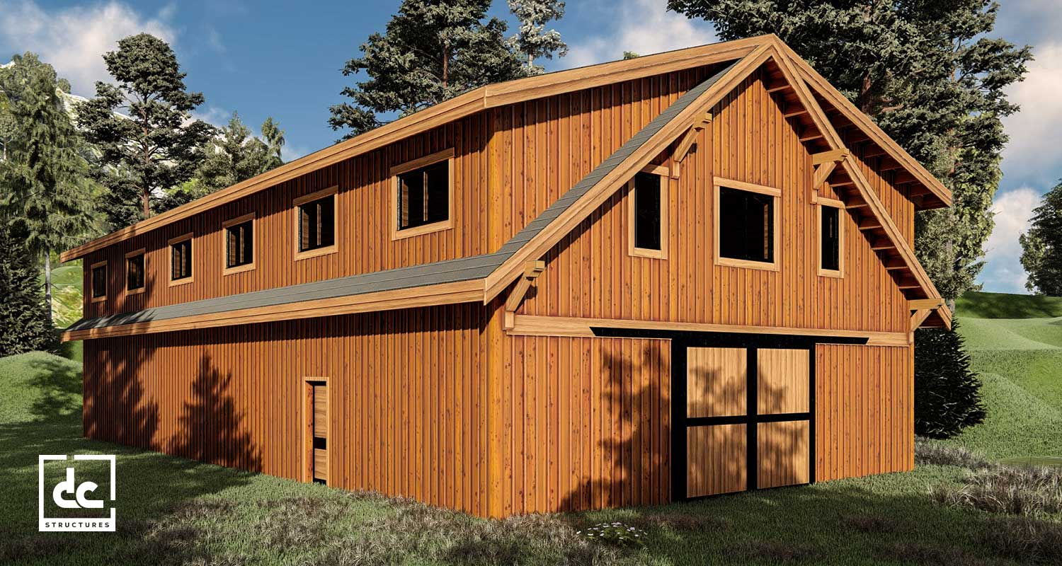 Pineridge Apartment Barn Kit 72' - Barn Home Kit - DC Structures