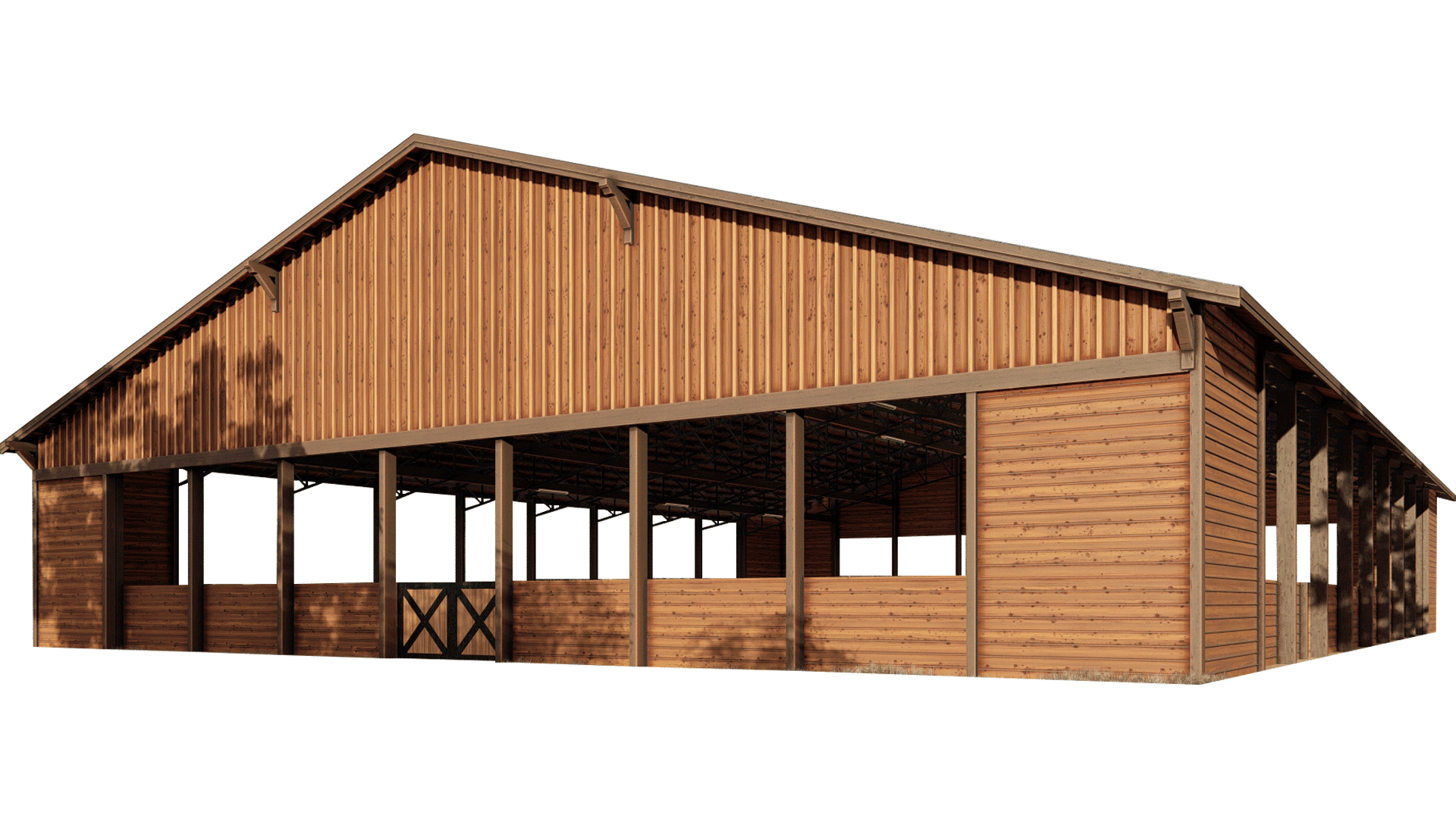 Prairie Arena Kit - Covered Riding Arena Kit - DC Structures