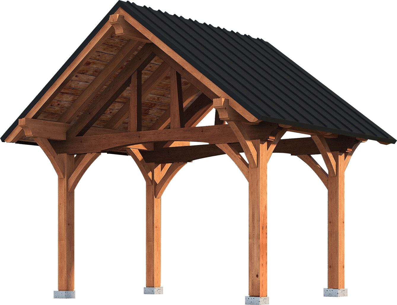 Queen Post Truss Pavilion Kit - Timber Frame Pavilion - DC ... on Timber Frame Pavilion Kits Prices id=18856