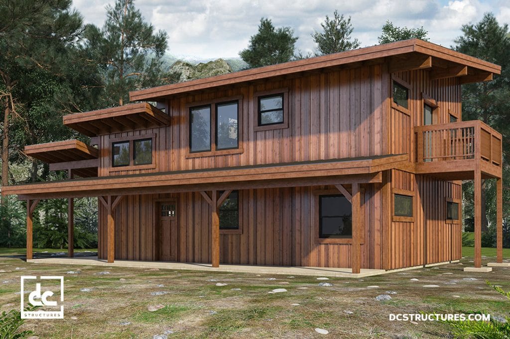 The Modern Chinook Cabin Kit 3 Bedroom Cabin Plan DC Structures