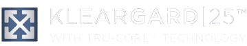 KLEARGARD 25™ WITH FULCORE TECHNOLOGY in a light, modern font on a pale background.